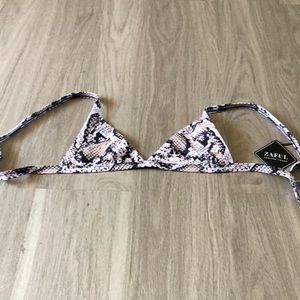 New snake skin bikini top zaful
